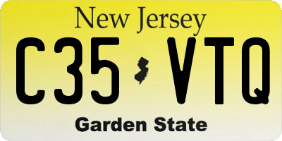 NJ license plate C35VTQ