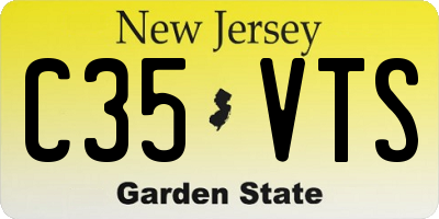 NJ license plate C35VTS