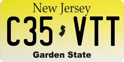 NJ license plate C35VTT