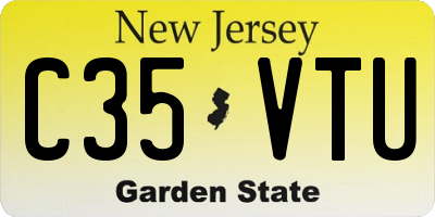 NJ license plate C35VTU