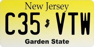 NJ license plate C35VTW