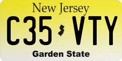 NJ license plate C35VTY