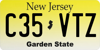 NJ license plate C35VTZ
