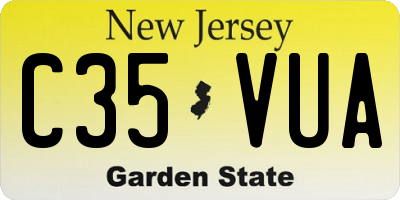 NJ license plate C35VUA