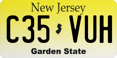 NJ license plate C35VUH