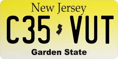 NJ license plate C35VUT