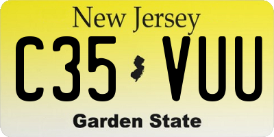 NJ license plate C35VUU