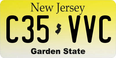 NJ license plate C35VVC