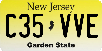 NJ license plate C35VVE