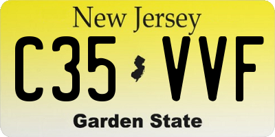 NJ license plate C35VVF
