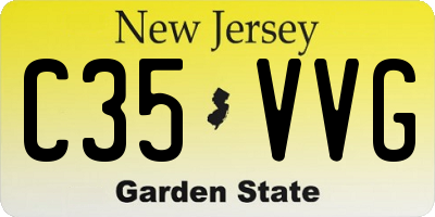 NJ license plate C35VVG