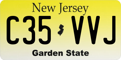 NJ license plate C35VVJ