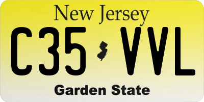 NJ license plate C35VVL