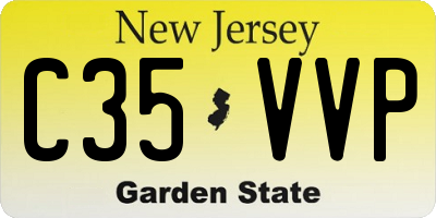NJ license plate C35VVP