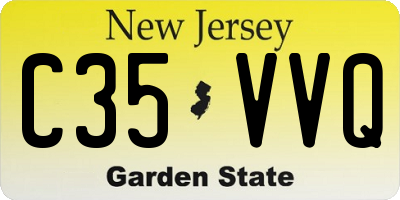 NJ license plate C35VVQ