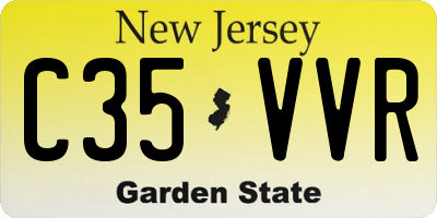 NJ license plate C35VVR