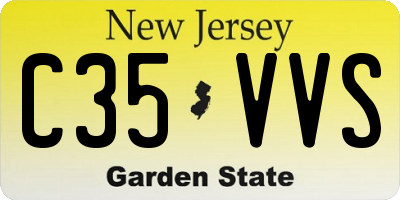NJ license plate C35VVS