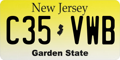 NJ license plate C35VWB