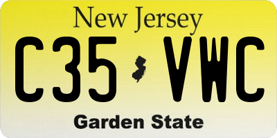 NJ license plate C35VWC