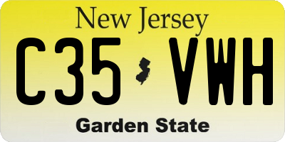 NJ license plate C35VWH