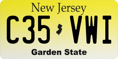 NJ license plate C35VWI