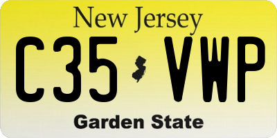 NJ license plate C35VWP