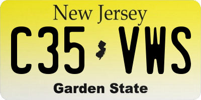 NJ license plate C35VWS