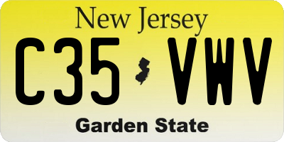 NJ license plate C35VWV