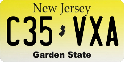 NJ license plate C35VXA