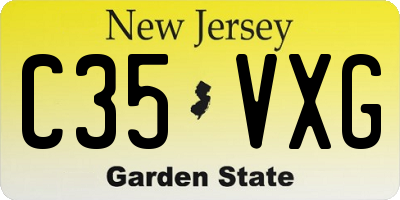NJ license plate C35VXG