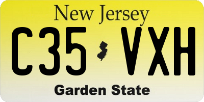NJ license plate C35VXH