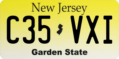 NJ license plate C35VXI