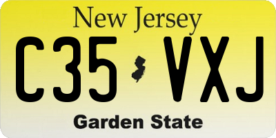 NJ license plate C35VXJ