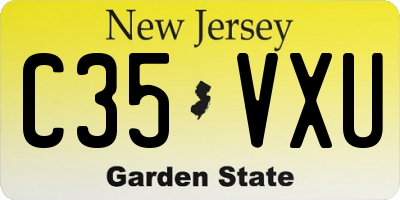NJ license plate C35VXU