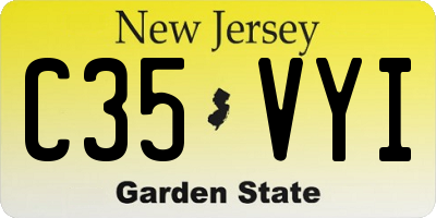 NJ license plate C35VYI