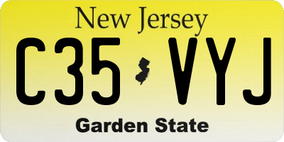 NJ license plate C35VYJ