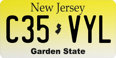 NJ license plate C35VYL