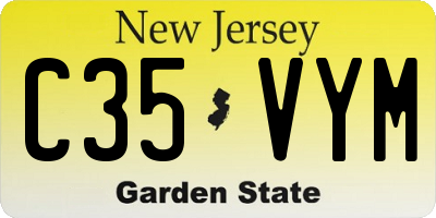 NJ license plate C35VYM