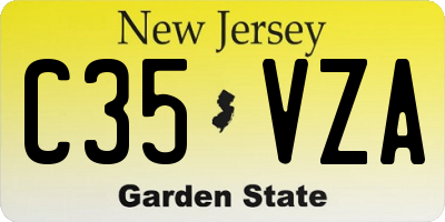 NJ license plate C35VZA