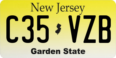 NJ license plate C35VZB