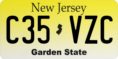 NJ license plate C35VZC