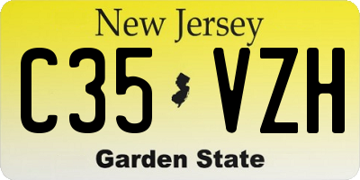 NJ license plate C35VZH