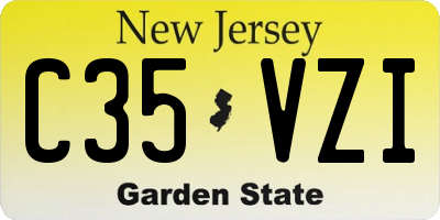 NJ license plate C35VZI