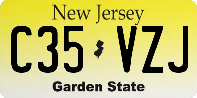 NJ license plate C35VZJ
