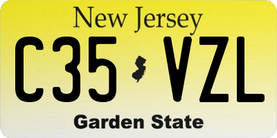 NJ license plate C35VZL