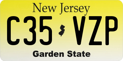 NJ license plate C35VZP