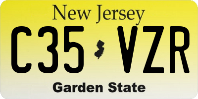 NJ license plate C35VZR