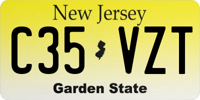 NJ license plate C35VZT
