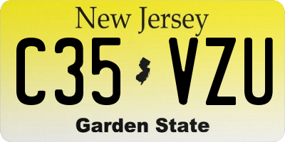 NJ license plate C35VZU