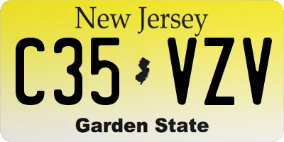 NJ license plate C35VZV